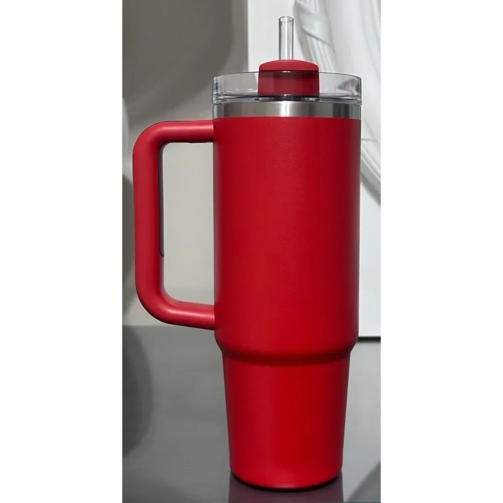 Stanley Quencher H2.0 FlowState 30oz Tumbler- LAVA/ CELEBRATION‎ RED - Picture 4 of 6